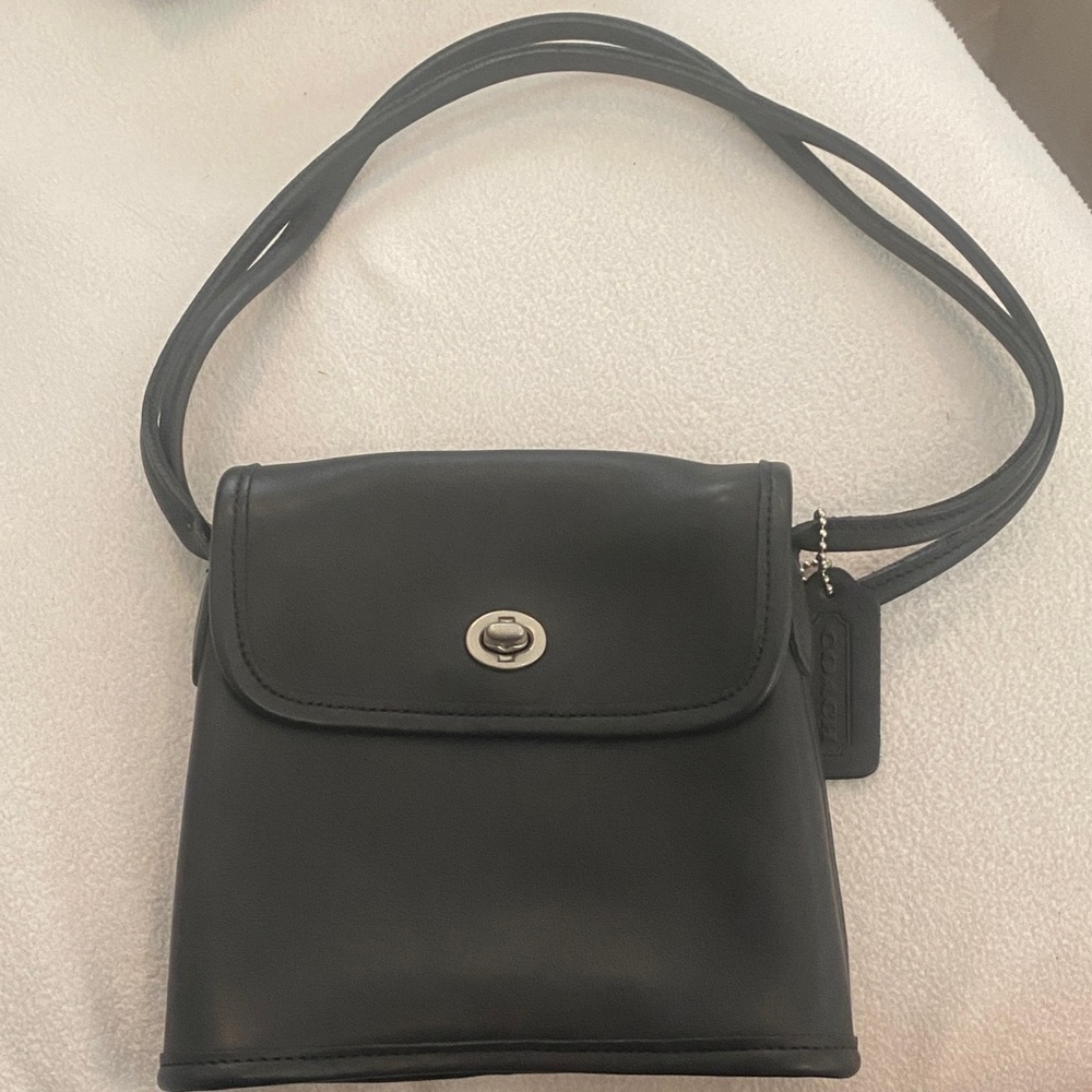 Coach Black Leather Crossbody Bag